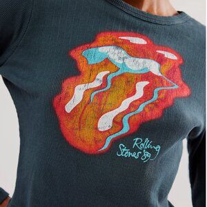 Free People Daydreamer Rolling Stones '89 Lick Long Sleeve Tee
